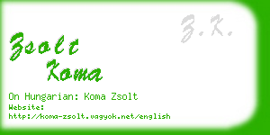 zsolt koma business card